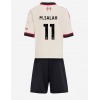 Koszulka piłkarska Liverpool Mohamed Salah #11 Strój wyjazdowy dla dzieci 2025-26 tanio Krótki Rękaw (+ Krótkie spodenki)